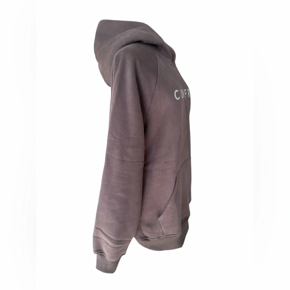 Comfrt Tranquil Hoodie Unisex Lg Charcoal Oversized Heavyweight Kangaroo Pocket - Picture 10 of 12
